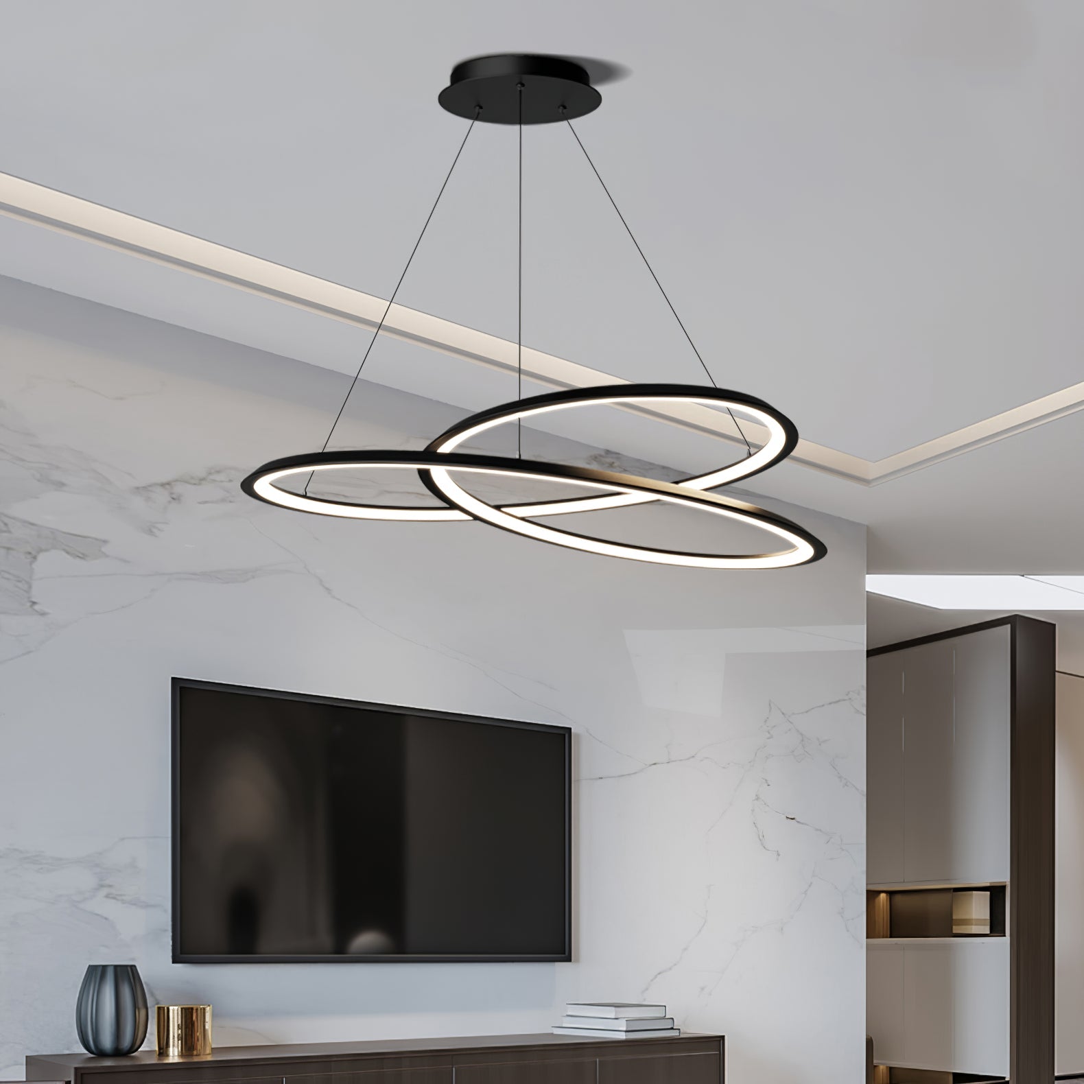 WINTHORPE CURVILINEAR LED HANGING LIGHT