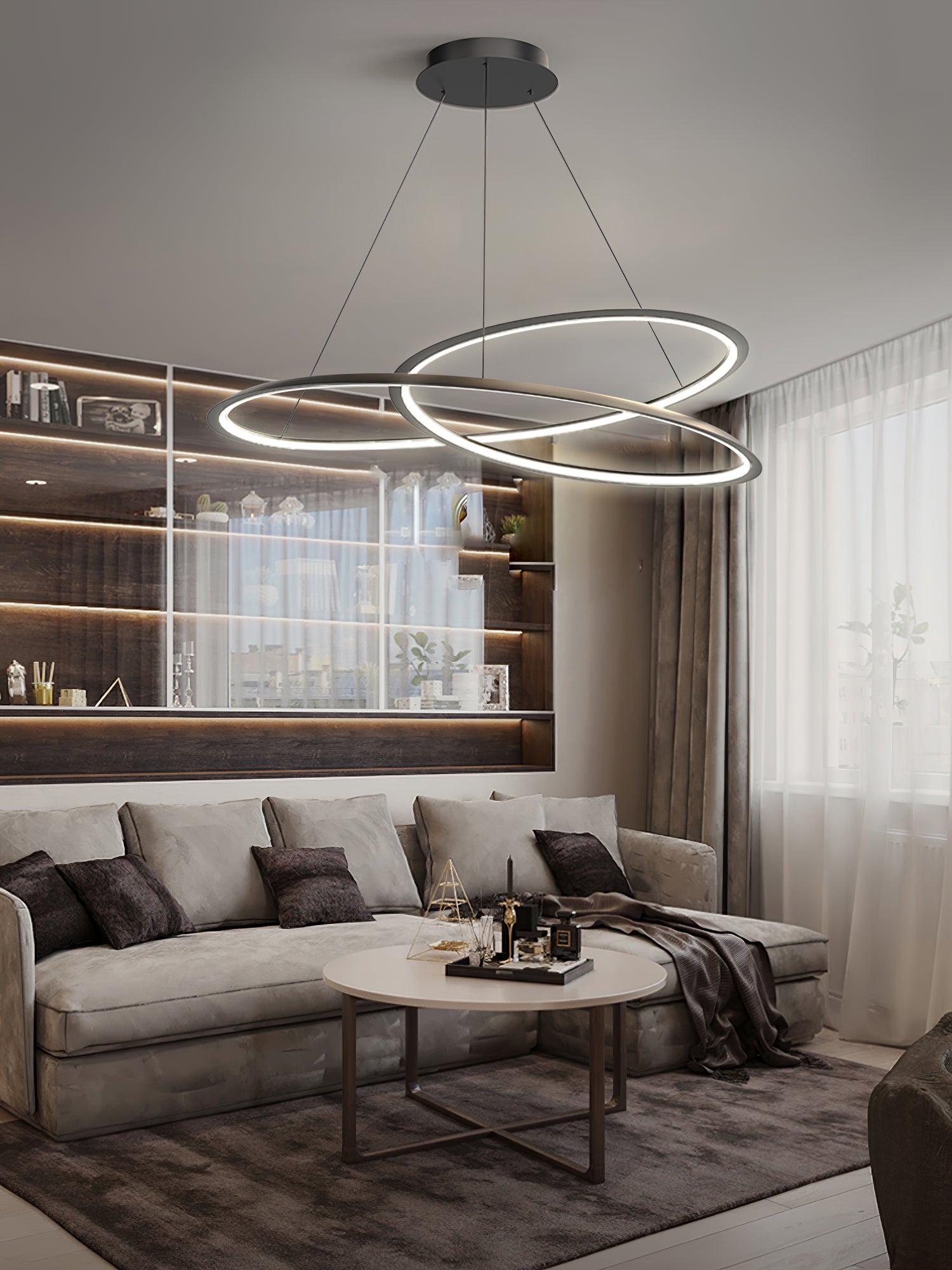 WINTHORPE CURVILINEAR LED HANGING LIGHT