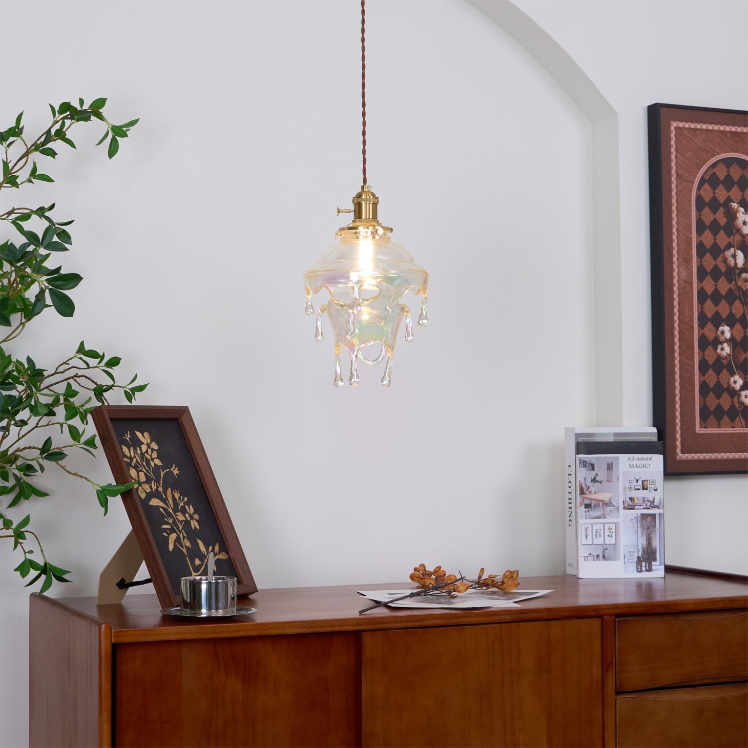 RIVERTIDE AQUA RESIN HANGING LANTERN