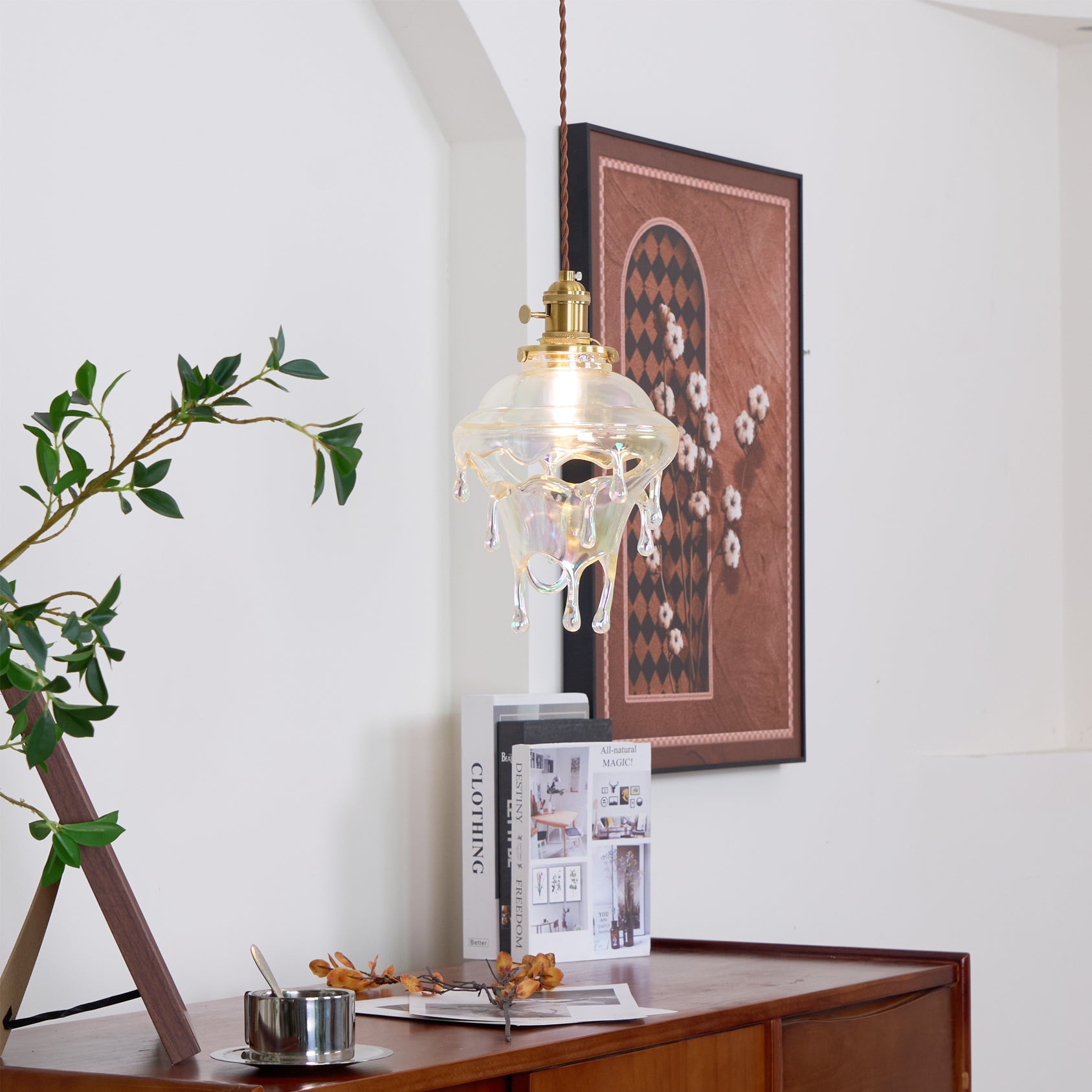 RIVERTIDE AQUA RESIN HANGING LANTERN