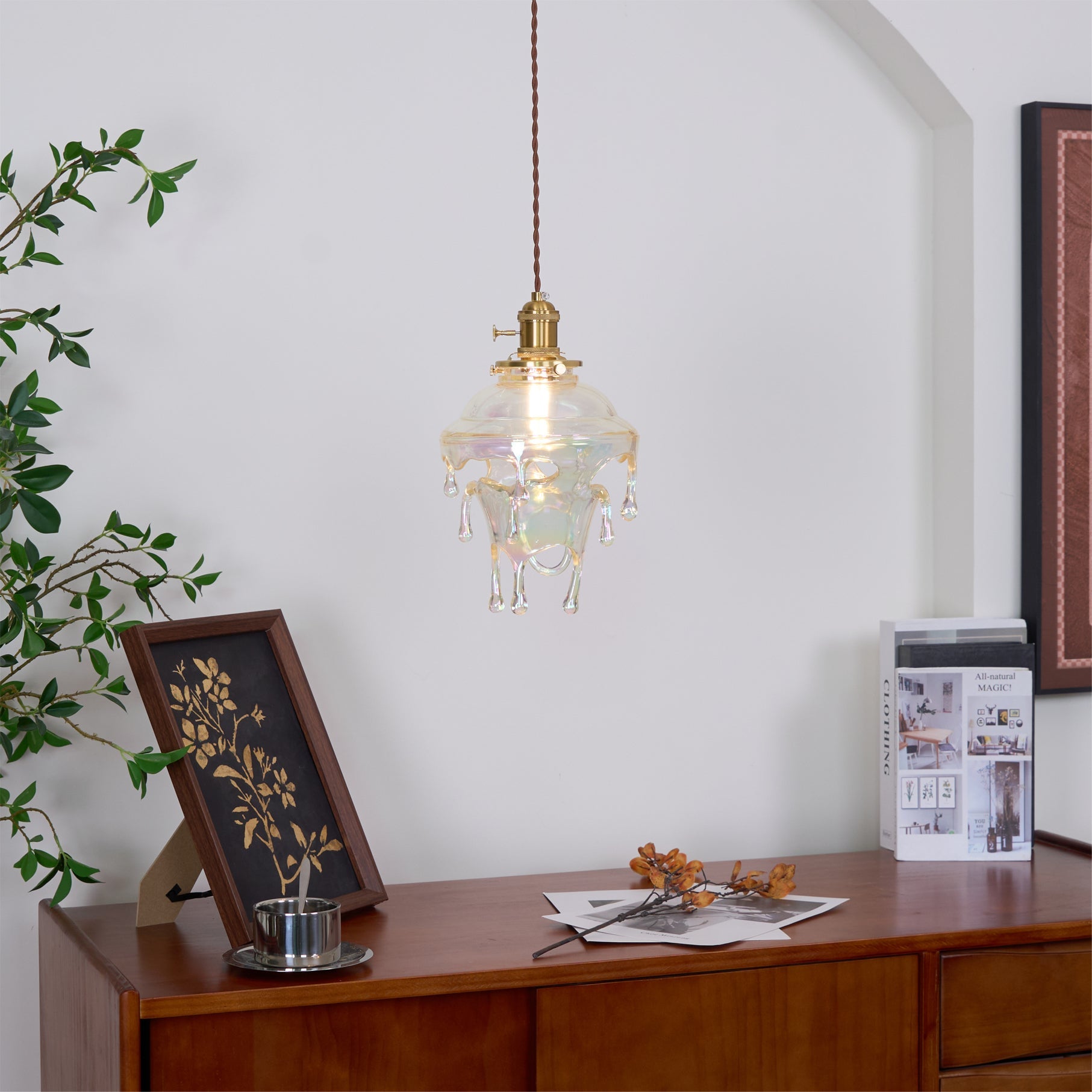 RIVERTIDE AQUA RESIN HANGING LANTERN