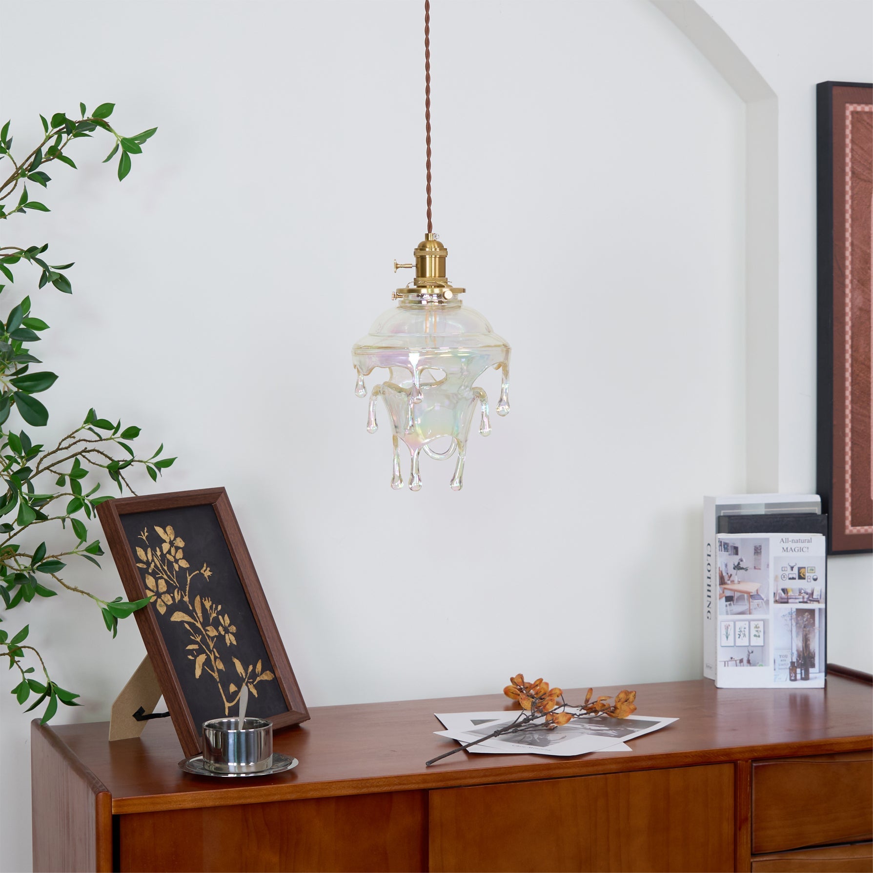 RIVERTIDE AQUA RESIN HANGING LANTERN