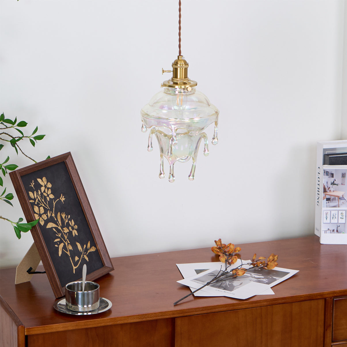 RIVERTIDE AQUA RESIN HANGING LANTERN
