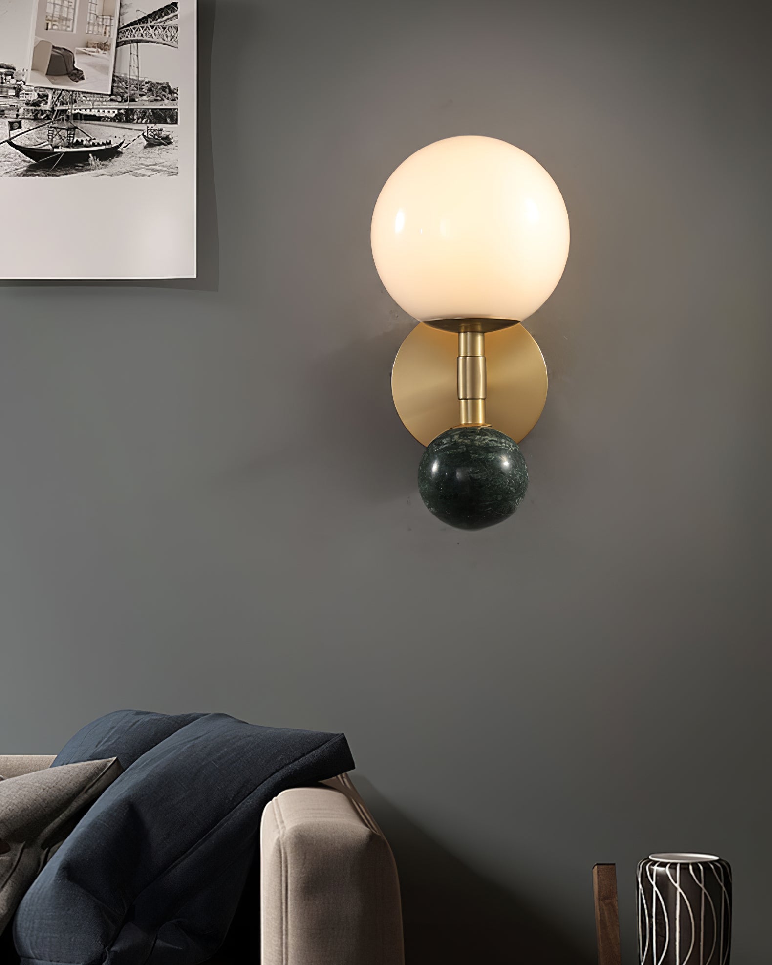 FENWICK TAPERED BRASS WALL SCONCE