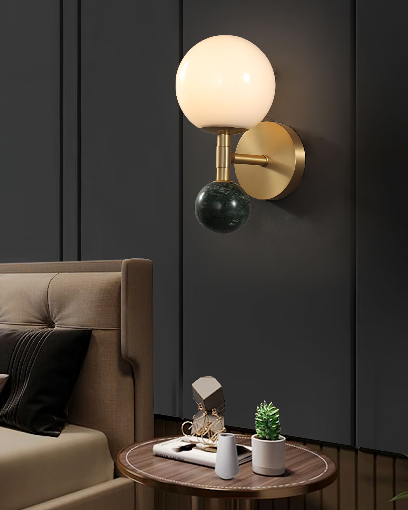 FENWICK TAPERED BRASS WALL SCONCE