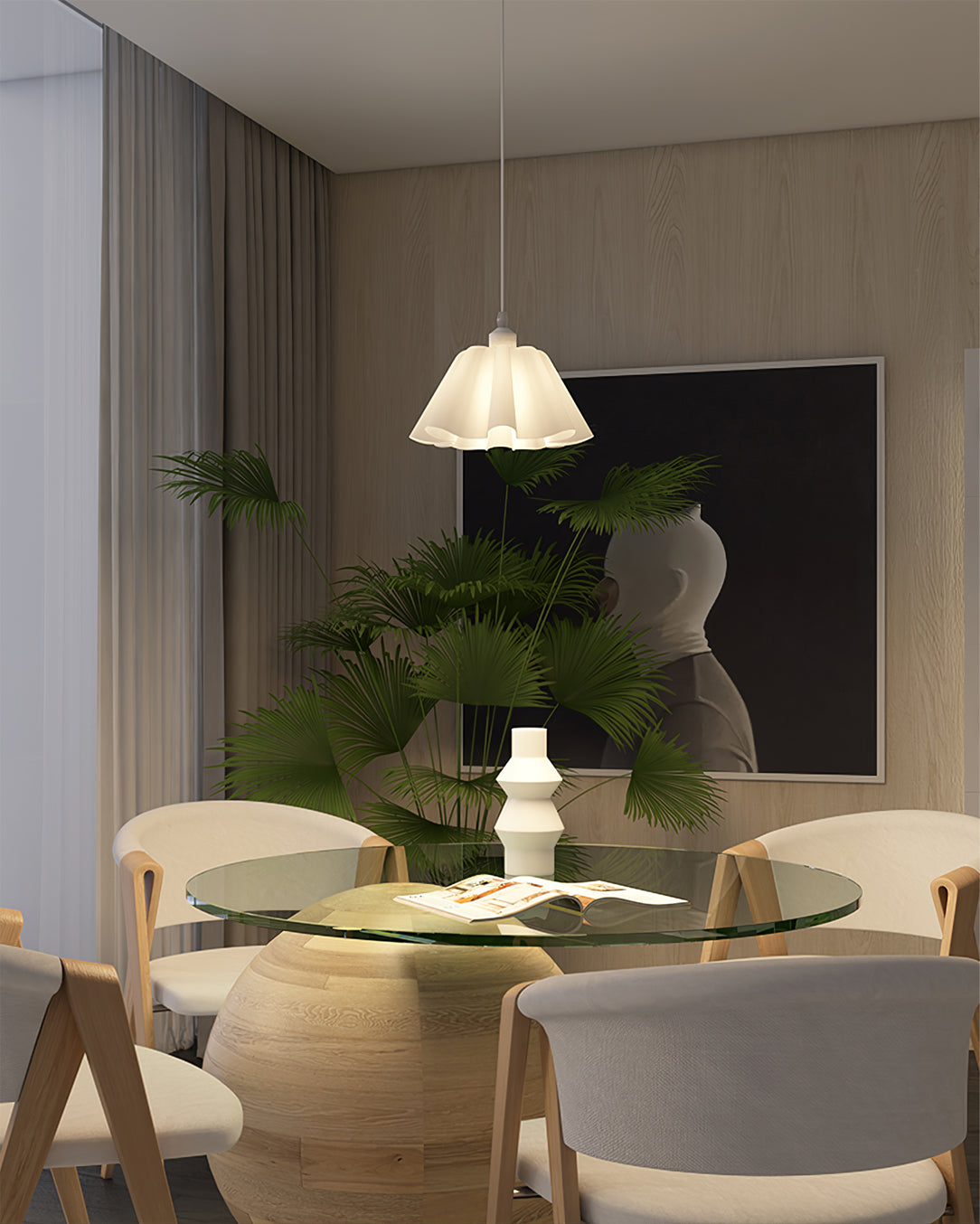 WINTERBOURNE FOLDED SHADE PENDANT LIGHT