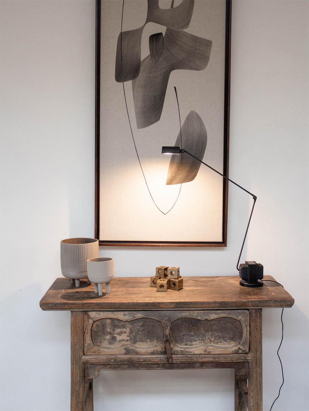 THISTLEWOOD RUSTIC BRASS TABLE LANTERN
