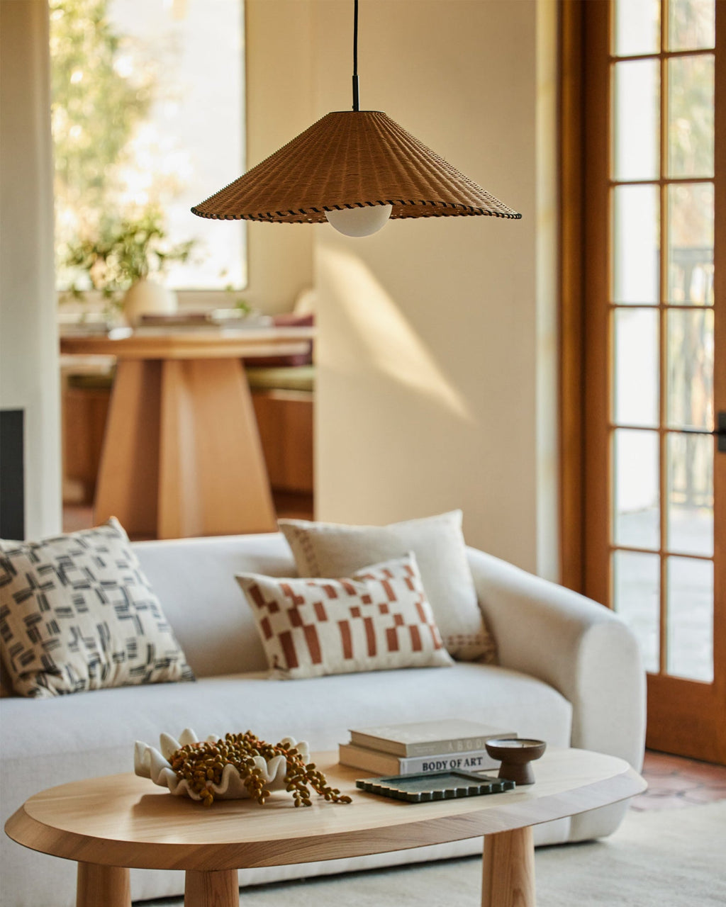 WINTERBOURNE CRYSTAL DRUM PENDANT