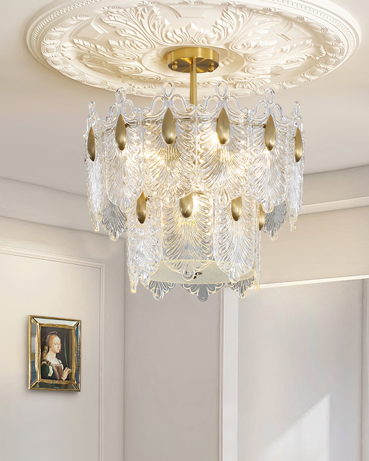 VANDERBILT CRYSTAL TEARDROP LUMINAIRE
