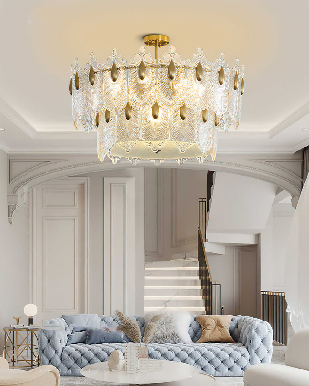VANDERBILT CRYSTAL TEARDROP LUMINAIRE