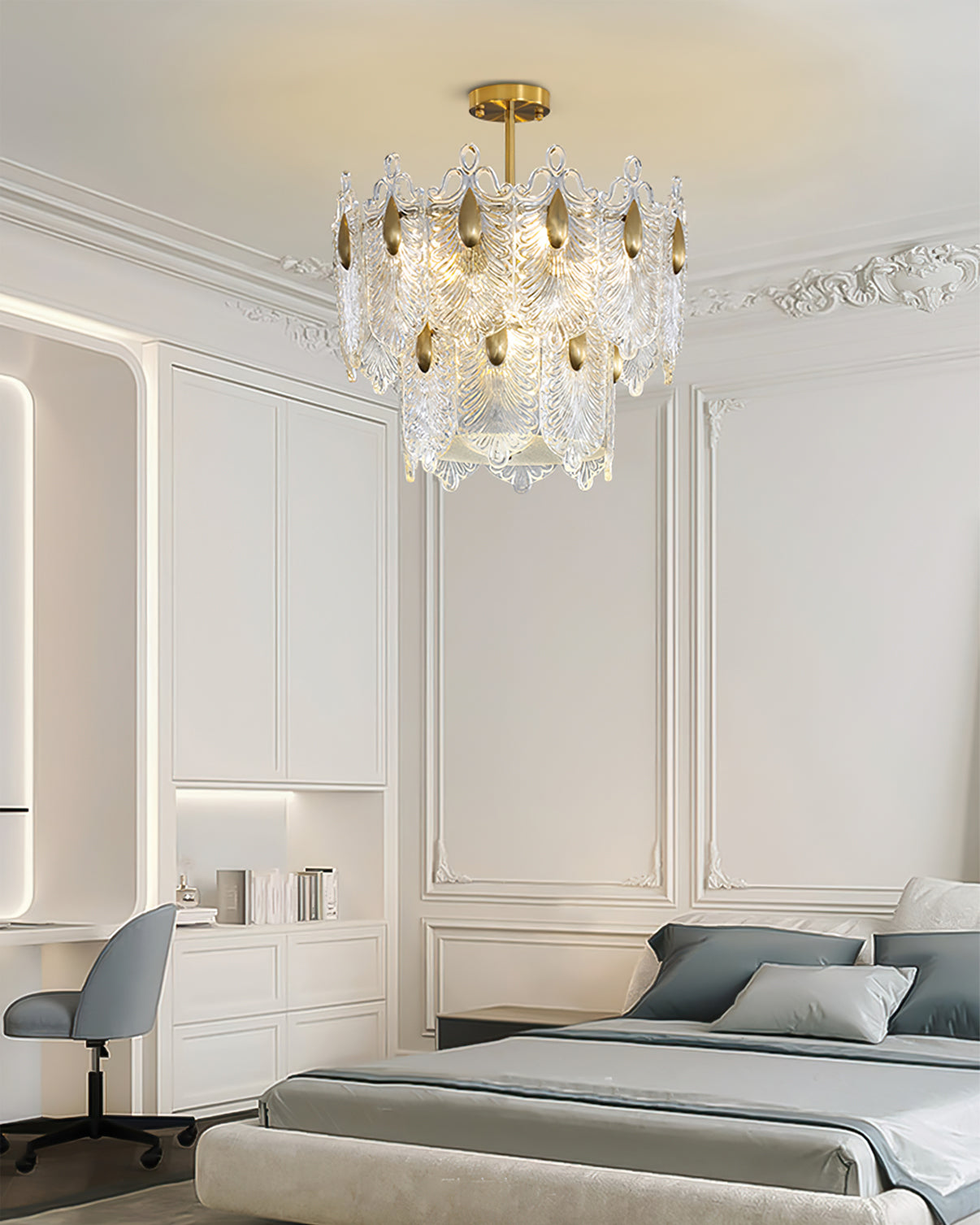 VANDERBILT CRYSTAL TEARDROP LUMINAIRE