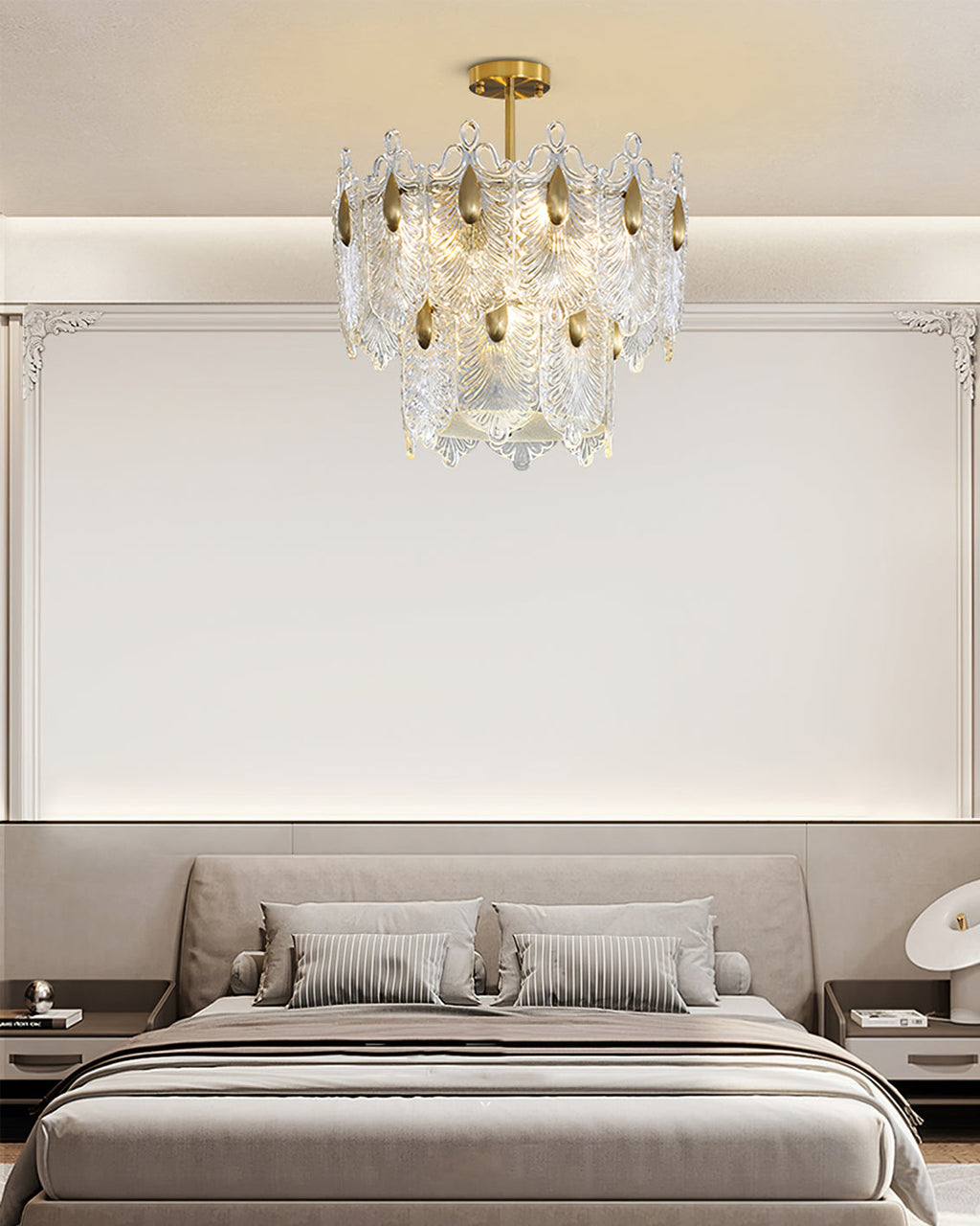 VANDERBILT CRYSTAL TEARDROP LUMINAIRE