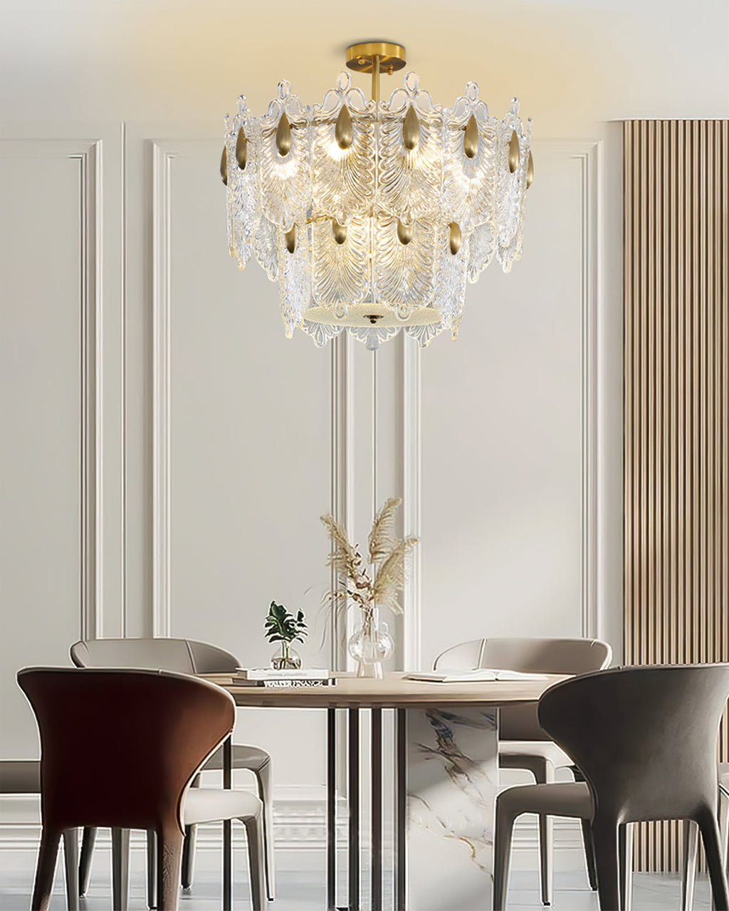 VANDERBILT CRYSTAL TEARDROP LUMINAIRE
