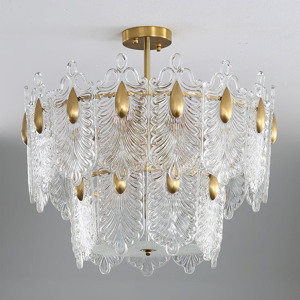VANDERBILT CRYSTAL TEARDROP LUMINAIRE