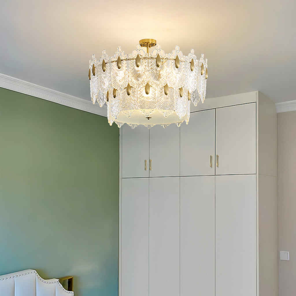 VANDERBILT CRYSTAL TEARDROP LUMINAIRE