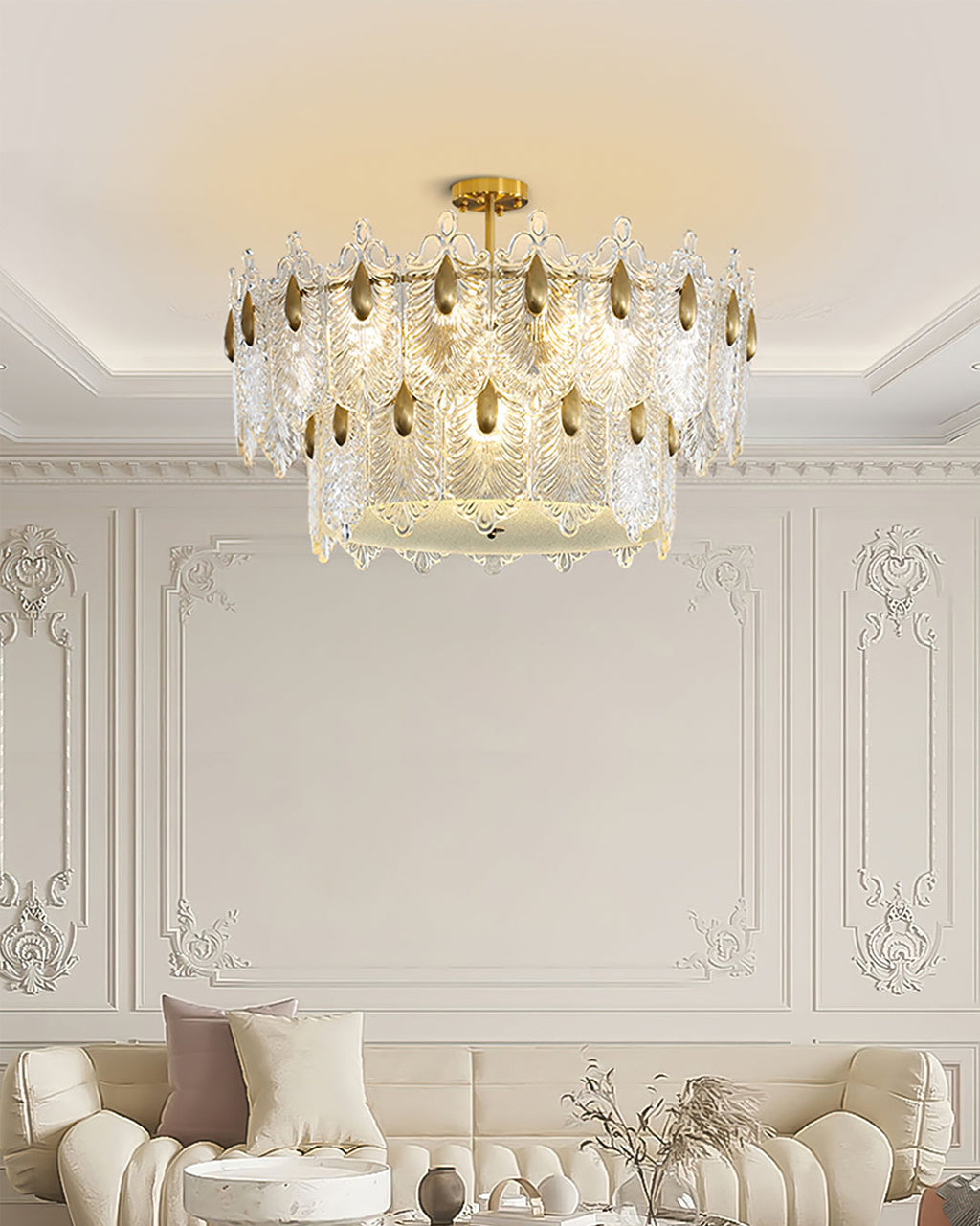 VANDERBILT CRYSTAL TEARDROP LUMINAIRE