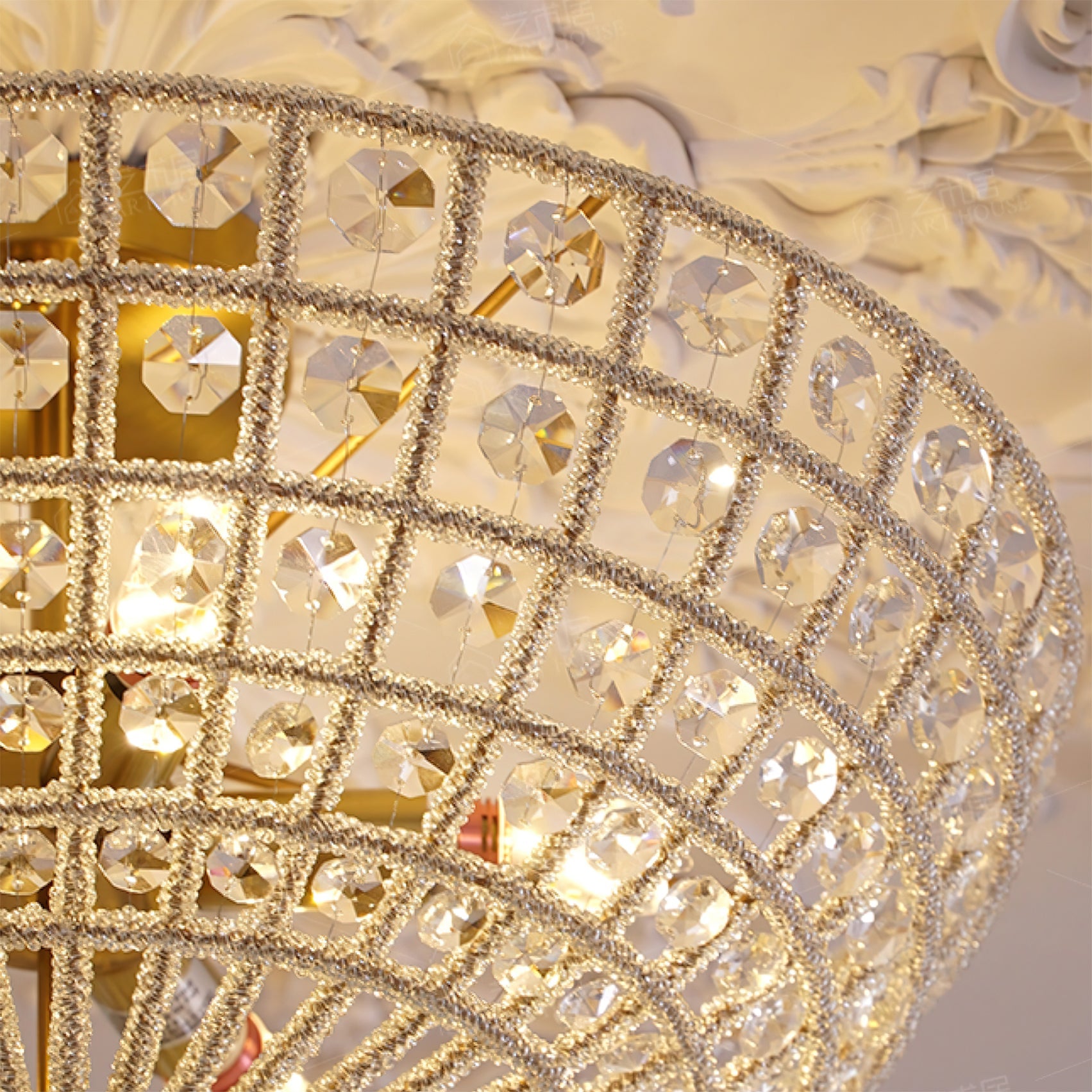 WINTHORPE CRYSTAL ORB CEILING LANTERN