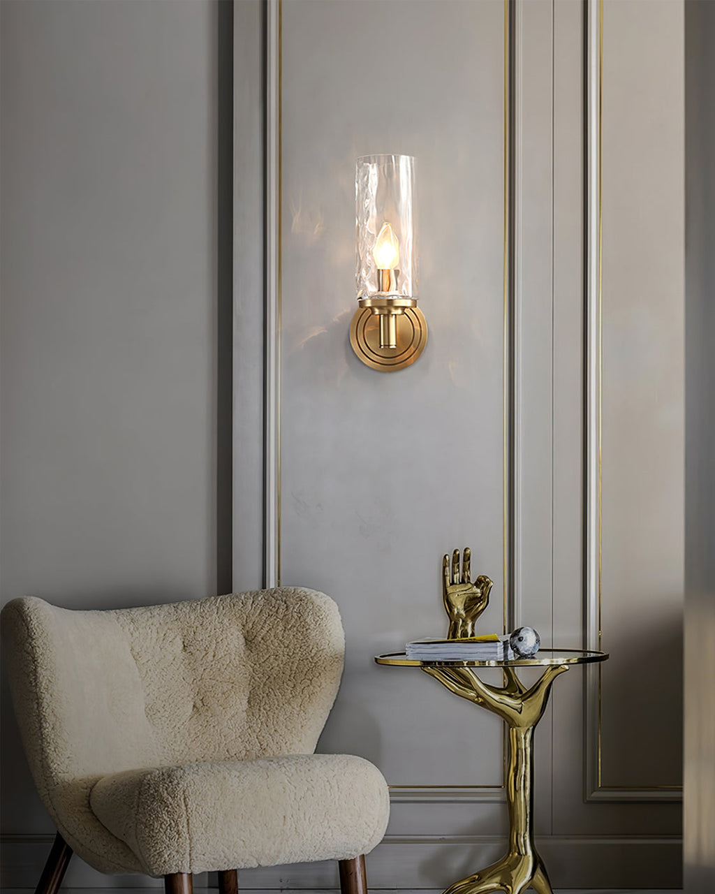 FENWICK VINTAGE BRASS WALL SCONCE