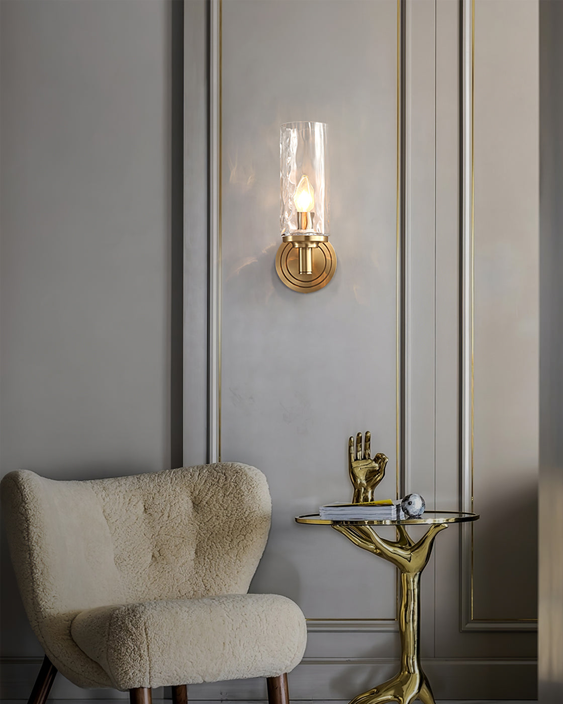 FENWICK VINTAGE BRASS WALL SCONCE