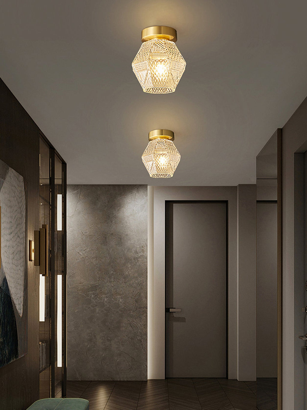 CHARLESTON DIAMOND GEOMETRIC CEILING LANTERN