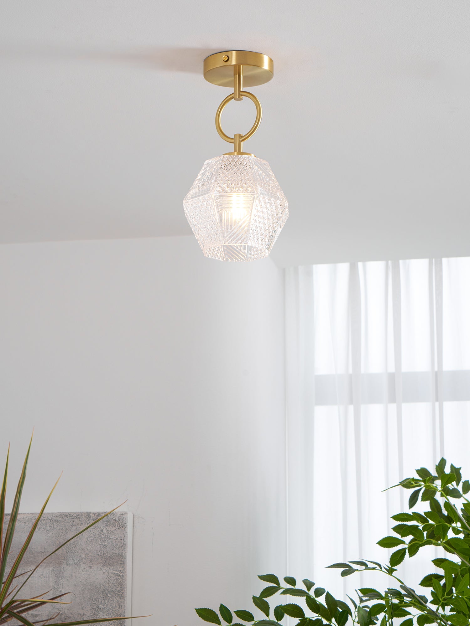 CHARLESTON DIAMOND GEOMETRIC CEILING LANTERN