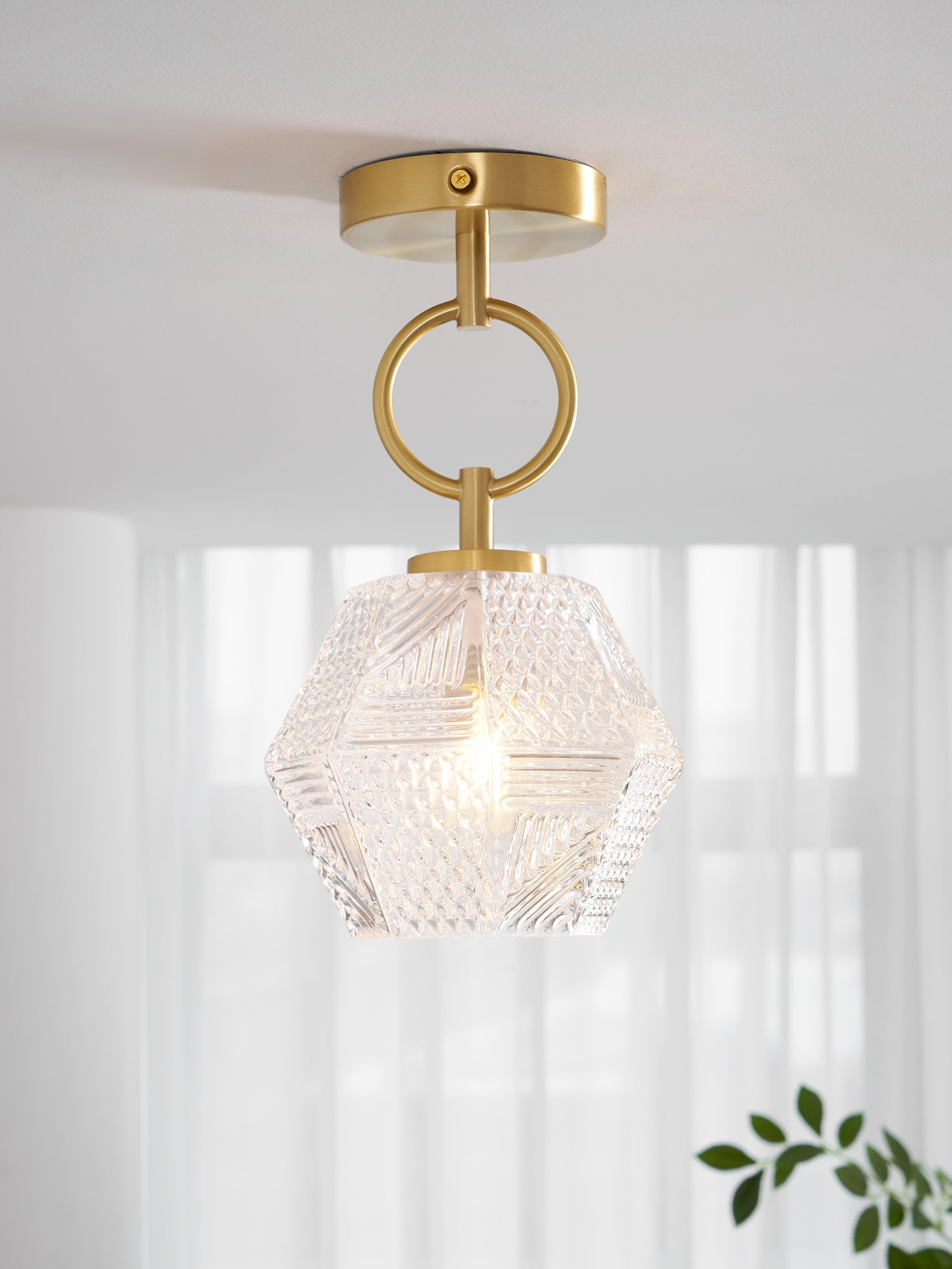 CHARLESTON DIAMOND GEOMETRIC CEILING LANTERN