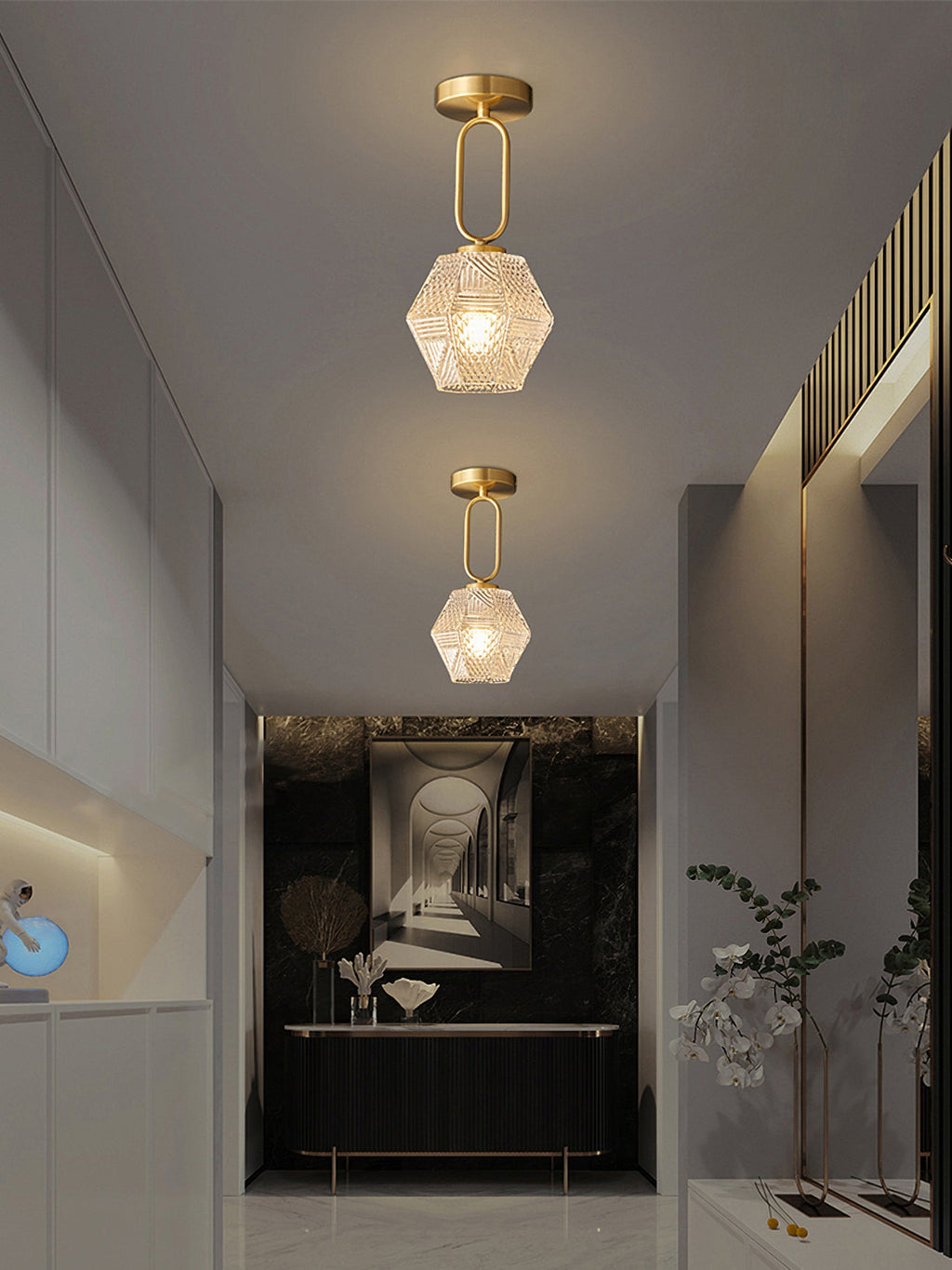 CHARLESTON DIAMOND GEOMETRIC CEILING LANTERN