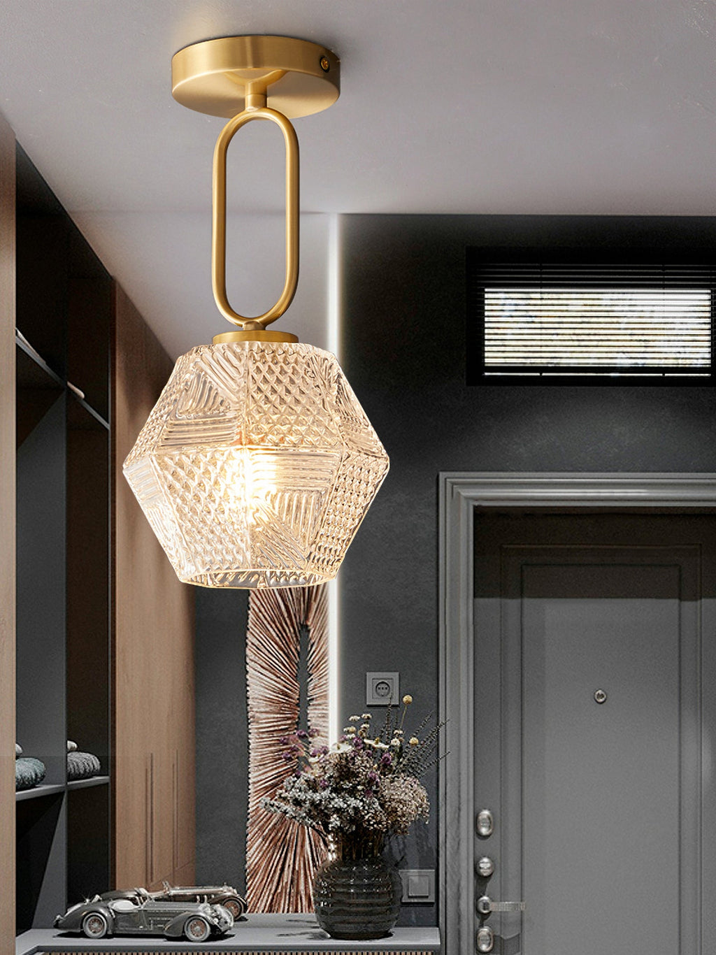 CHARLESTON DIAMOND GEOMETRIC CEILING LANTERN