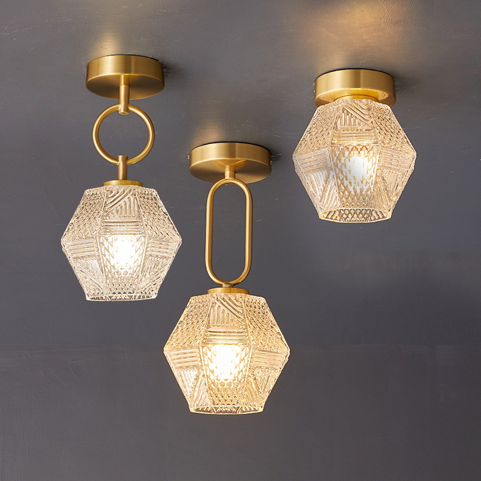 CHARLESTON DIAMOND GEOMETRIC CEILING LANTERN