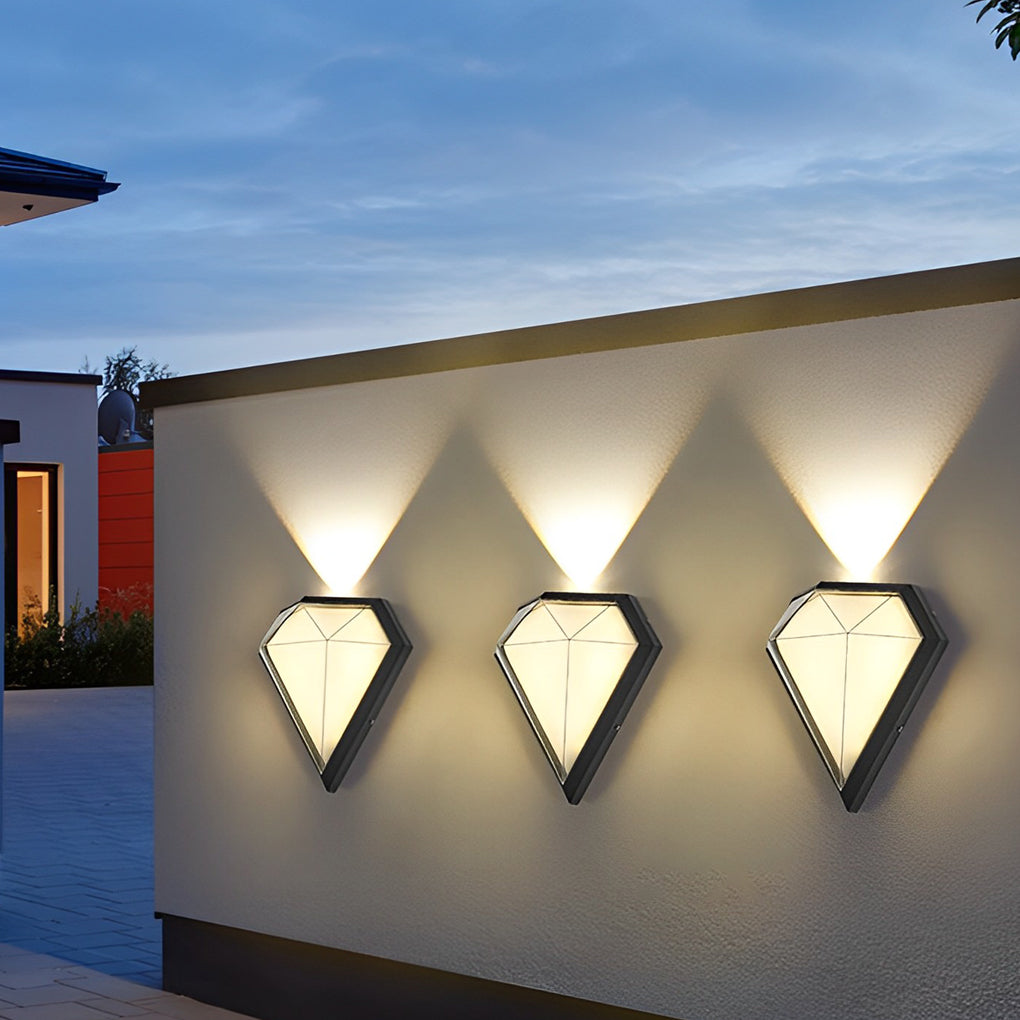 RAVENSCROFT MODERN GEOMETRIC BLACK LED OUTDOOR SCONCE