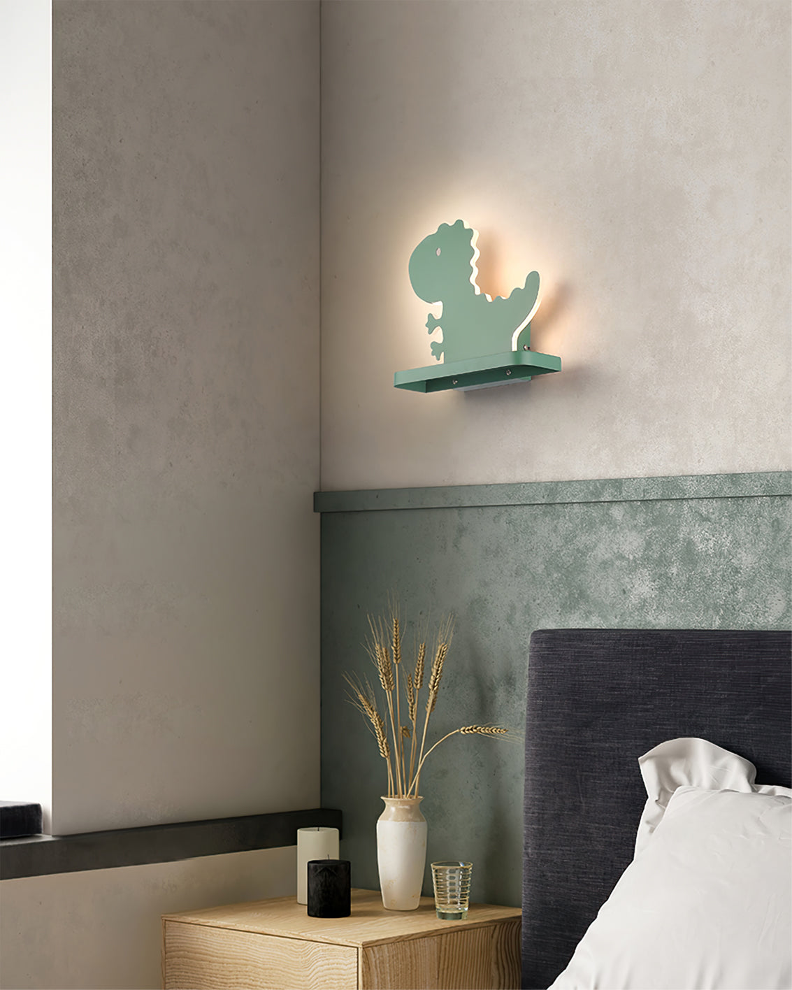 TRICERATOPS ILLUMINATED NURSERY SCONCE