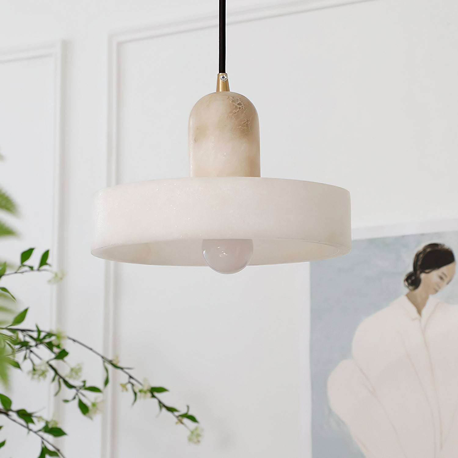 CARLISLE ALABASTER DISC HANGING LANTERN