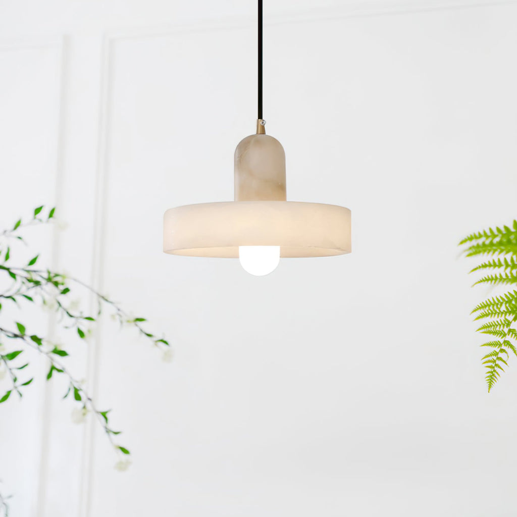 CARLISLE ALABASTER DISC HANGING LANTERN