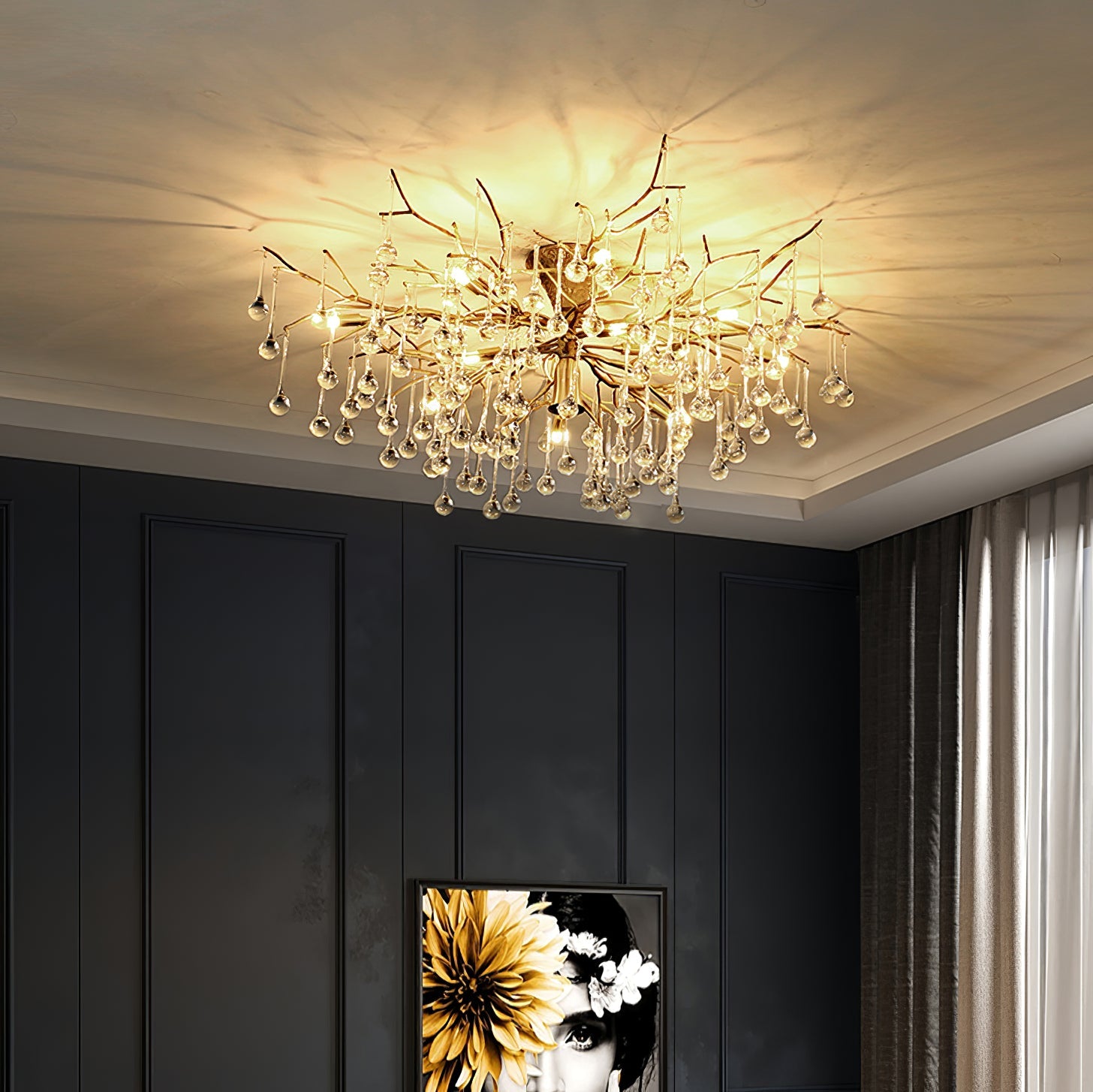 CARLETON STARRY DOME CEILING LIGHT