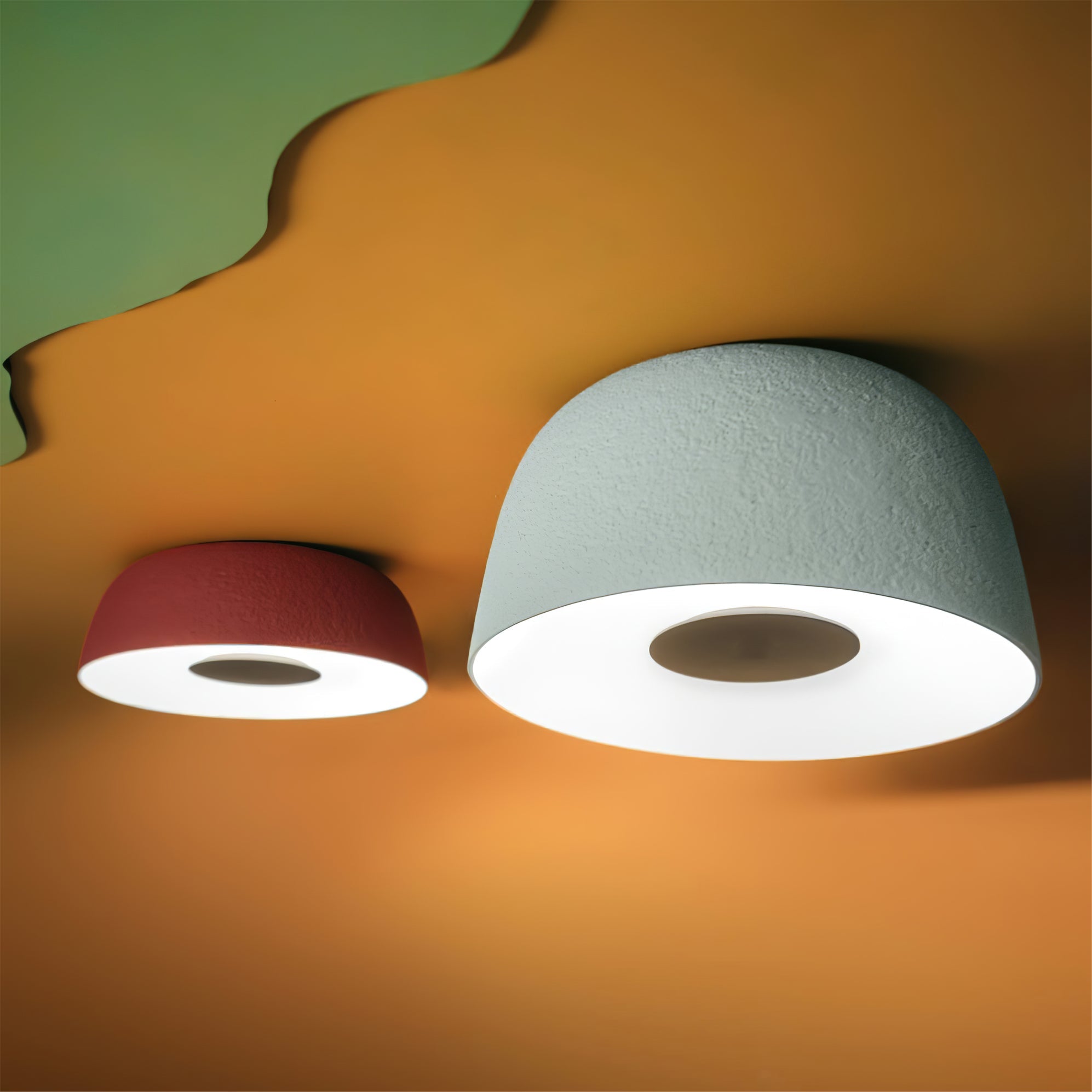 HALSTEAD DRUM-SHAPED WOODEN CEILING LUMINAIRE