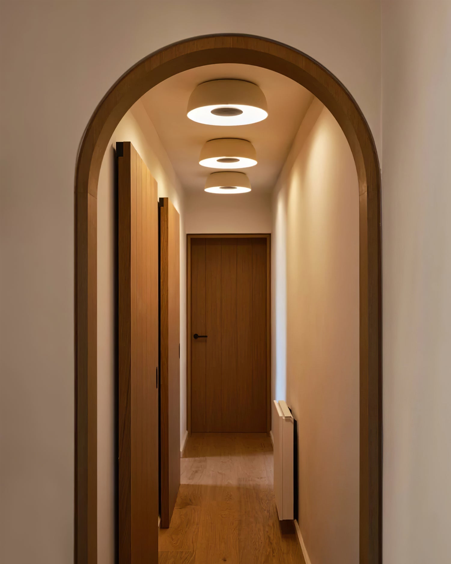 HALSTEAD DRUM-SHAPED WOODEN CEILING LUMINAIRE