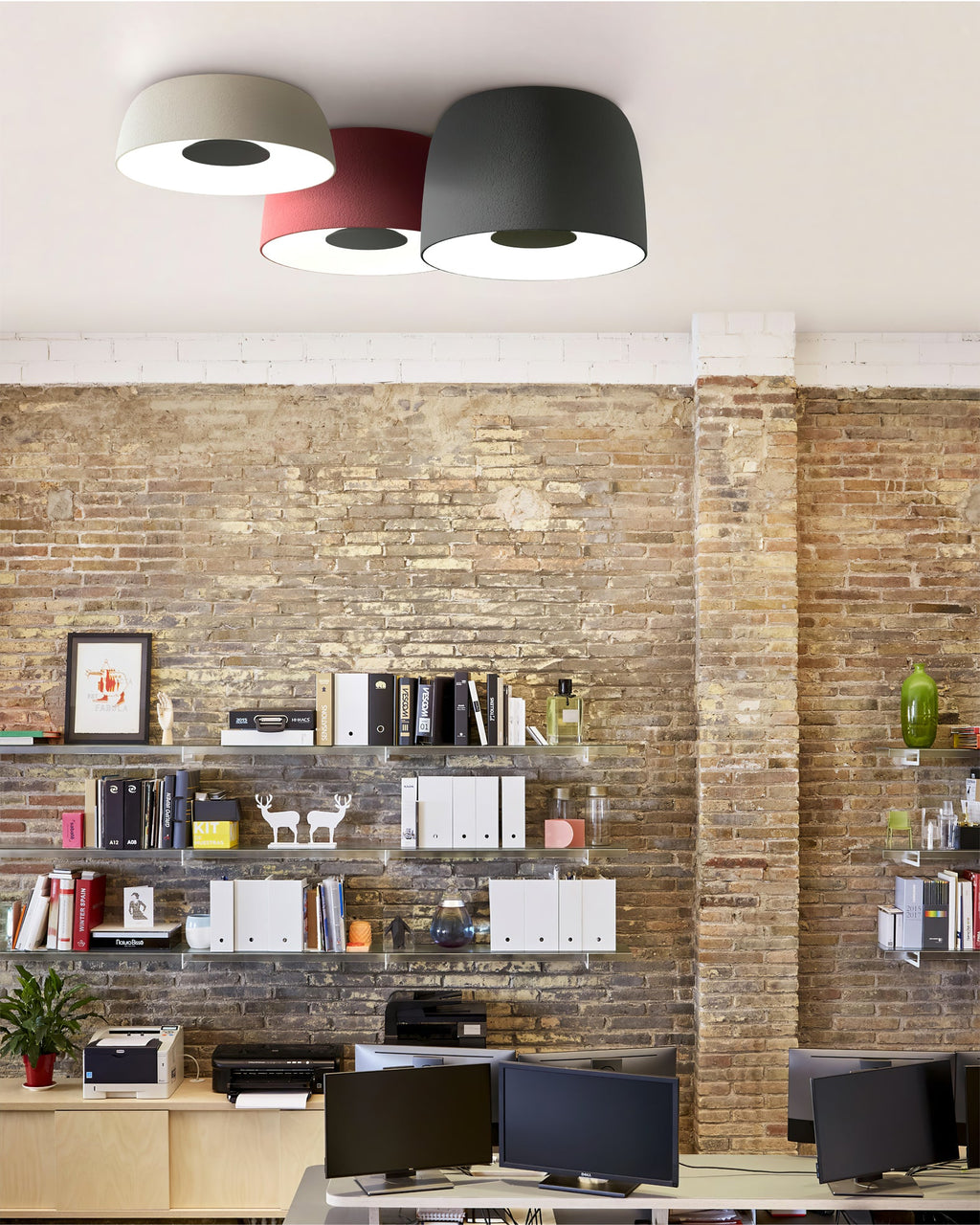HALSTEAD DRUM-SHAPED WOODEN CEILING LUMINAIRE
