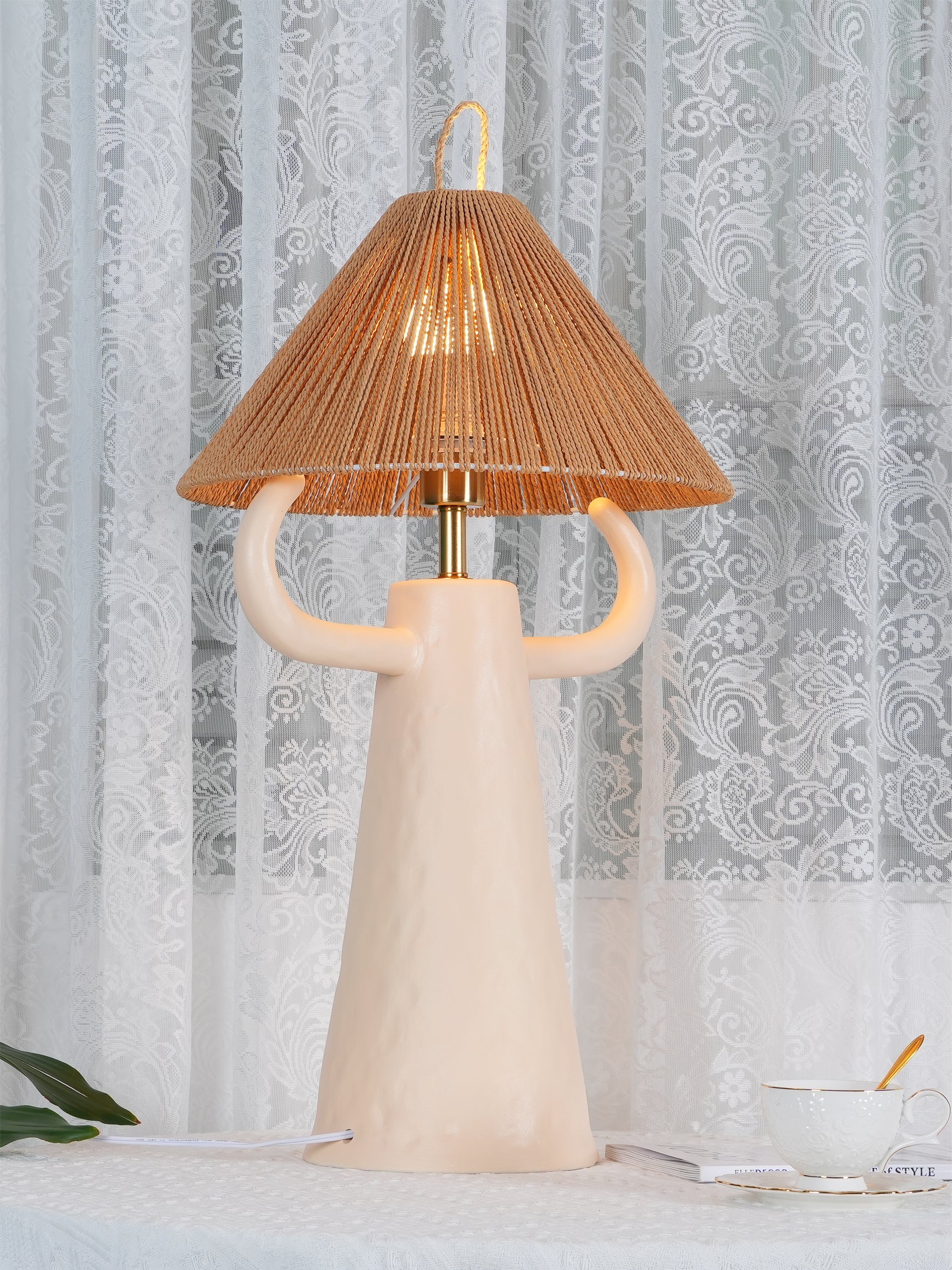 FENWICK ANTLERED CERAMIC ILLUMINATOR