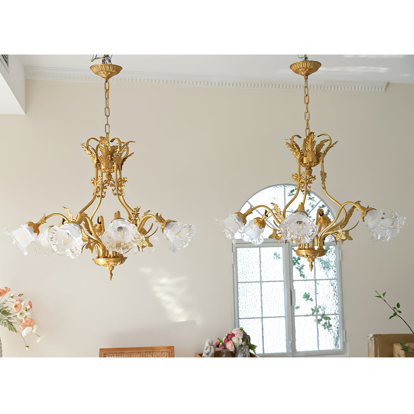 FLORENTINE GILDED BLOOM HANGING LIGHT