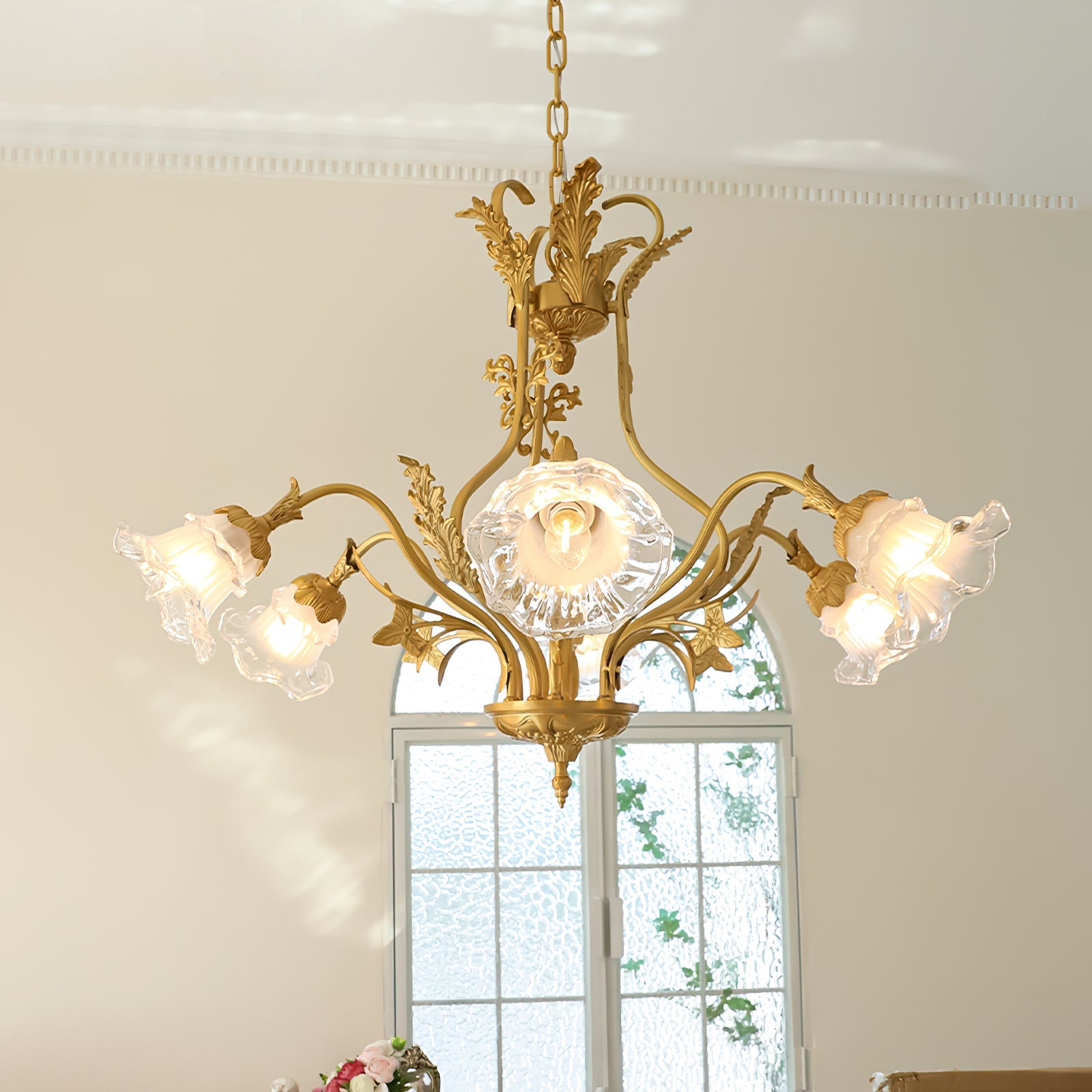 FLORENTINE GILDED BLOOM HANGING LIGHT