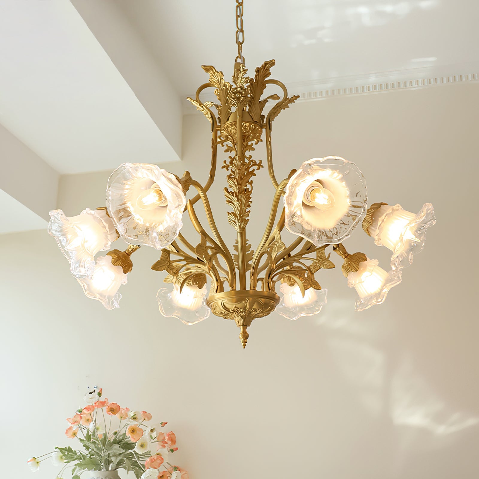 FLORENTINE GILDED BLOOM HANGING LIGHT
