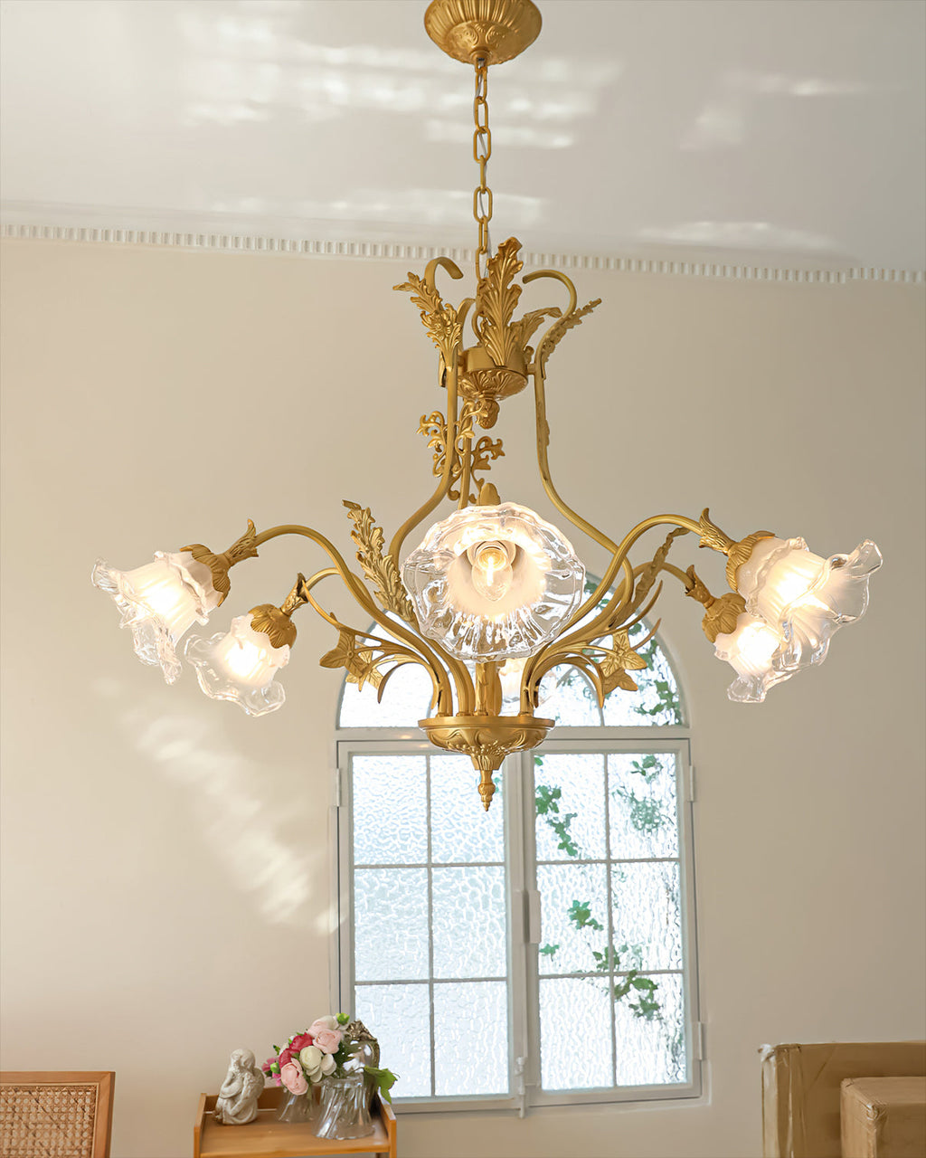 FLORENTINE GILDED BLOOM HANGING LIGHT