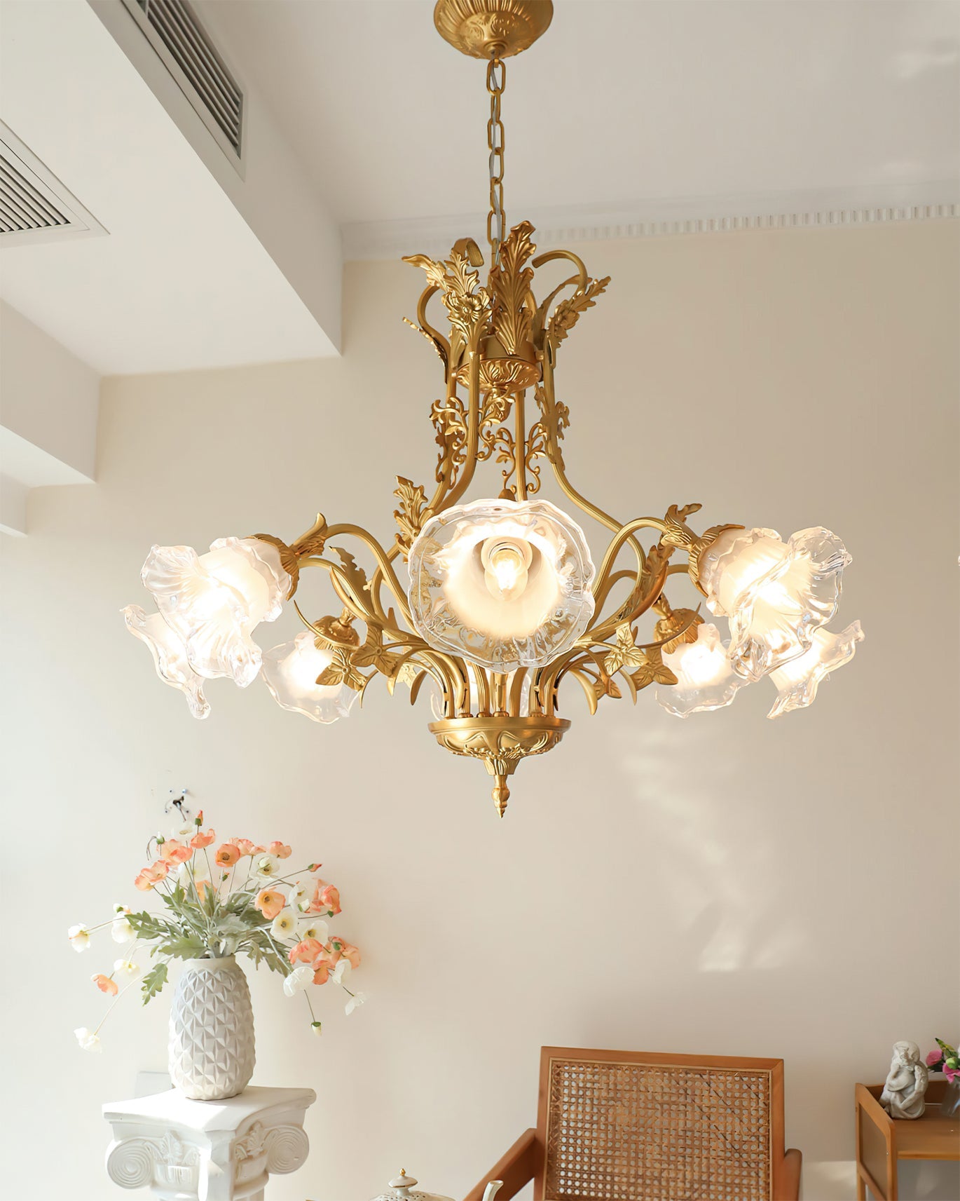 FLORENTINE GILDED BLOOM HANGING LIGHT