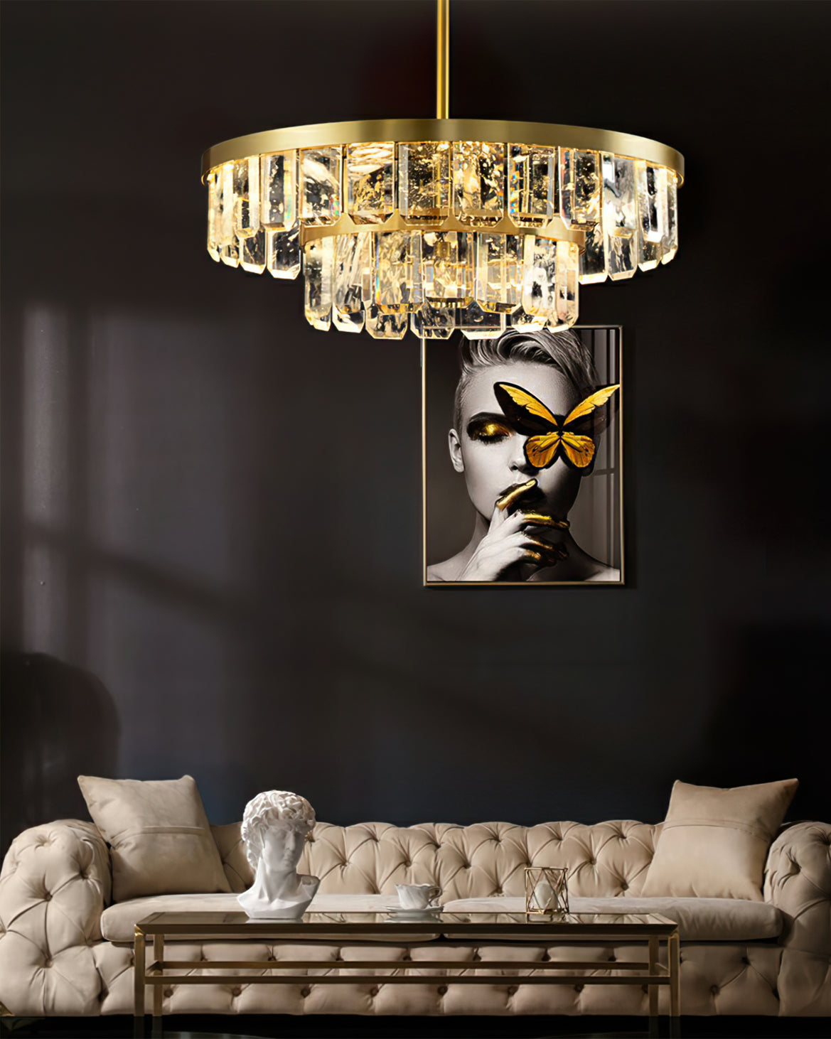 Ravenswood Crystal Cascade Lantern
