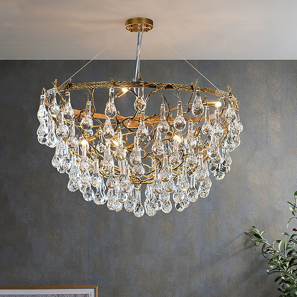 WINTHROP CRYSTAL TEARDROP HANGING LIGHT