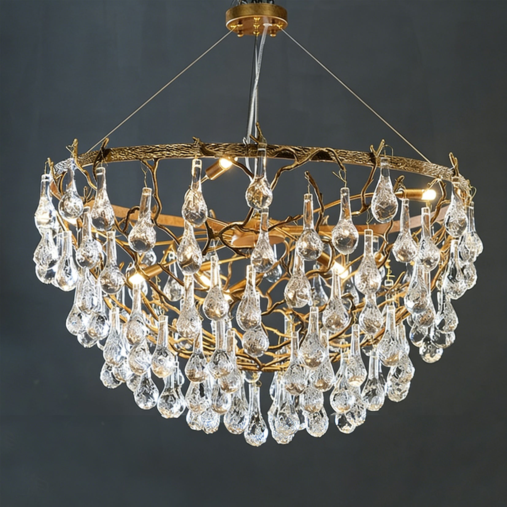 WINTHROP CRYSTAL TEARDROP HANGING LIGHT