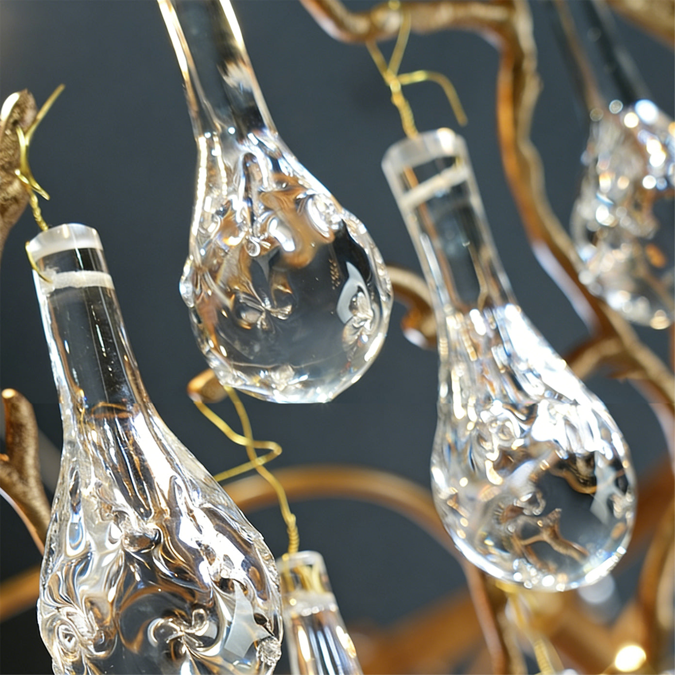 WINTHROP CRYSTAL TEARDROP HANGING LIGHT