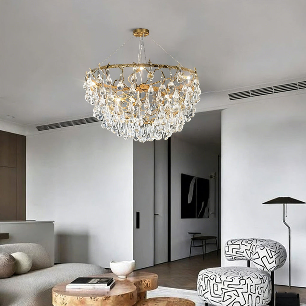 WINTHROP CRYSTAL TEARDROP HANGING LIGHT