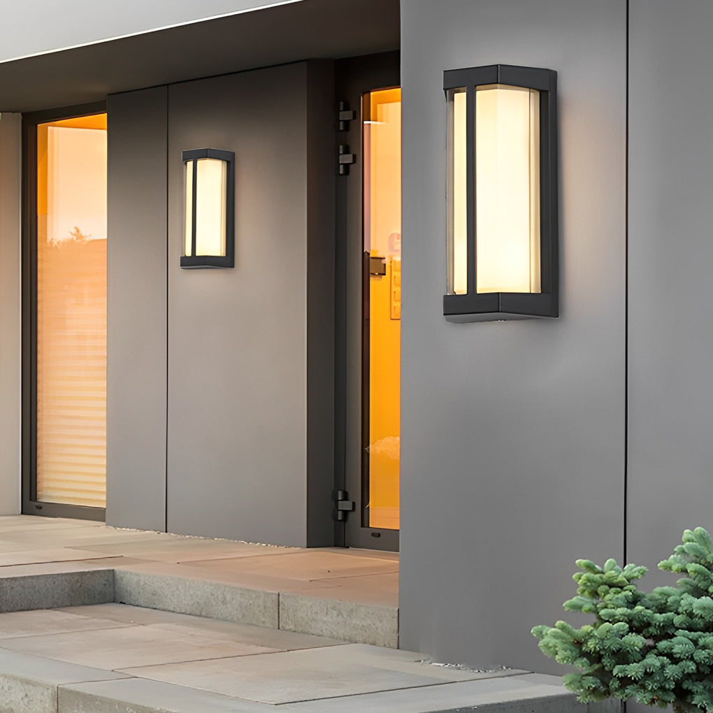 WINDSOR RAINPROOF DUAL ACRYLIC GLOW WALL LANTERNS