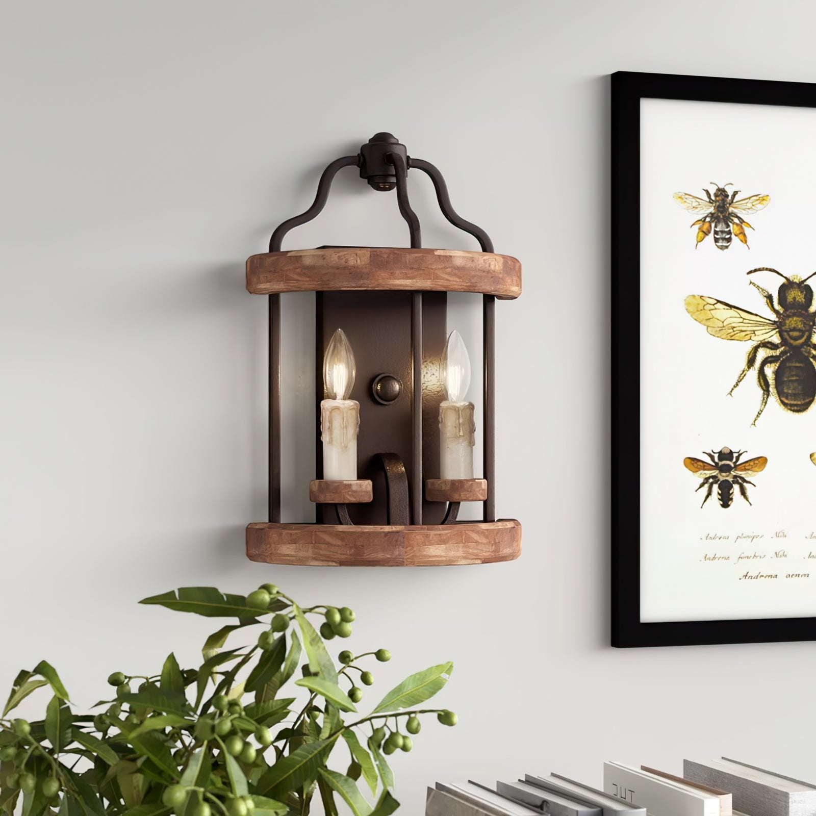 WINCHESTER TWIN FLAME WALL SCONCE